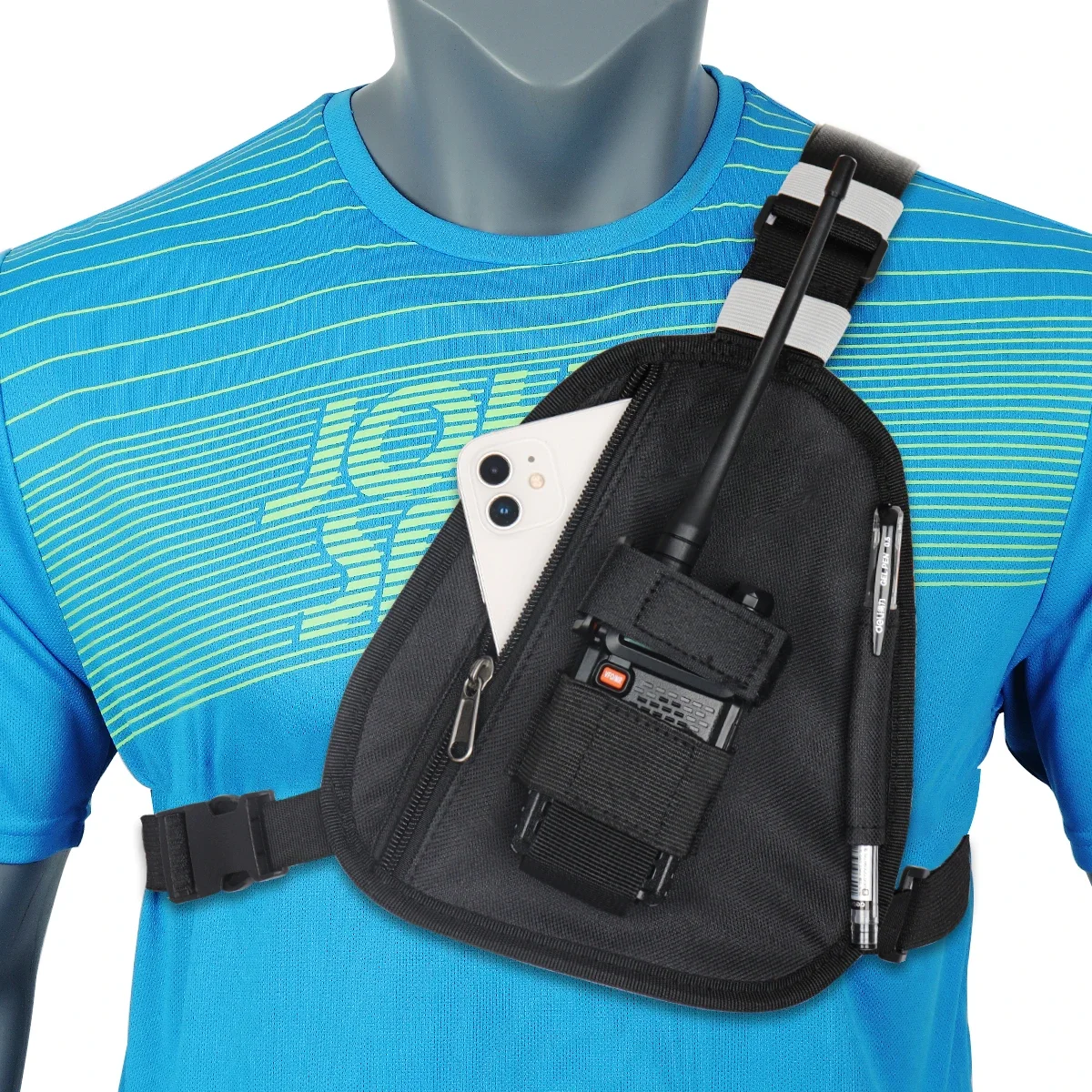 Adjustable Walkie Talkie Chest Harness