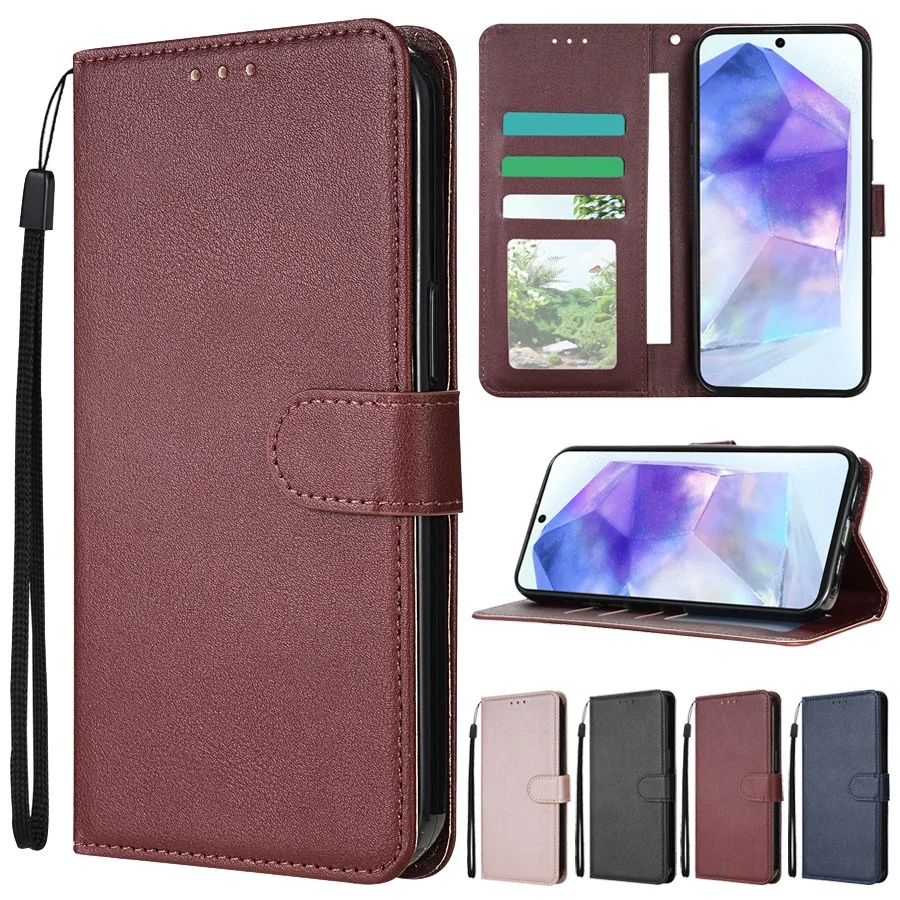 Leather Flip Wallet Case for Samsung Galaxy