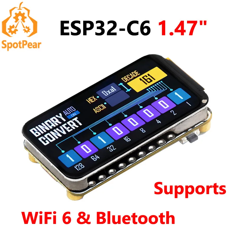 لوحة تطوير Waveshare ESP32-C6 1.47 بوصة