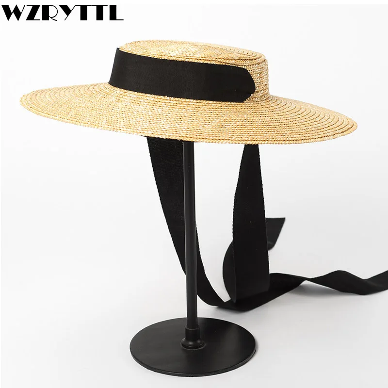 Wide Brim Boater Hat for Summer