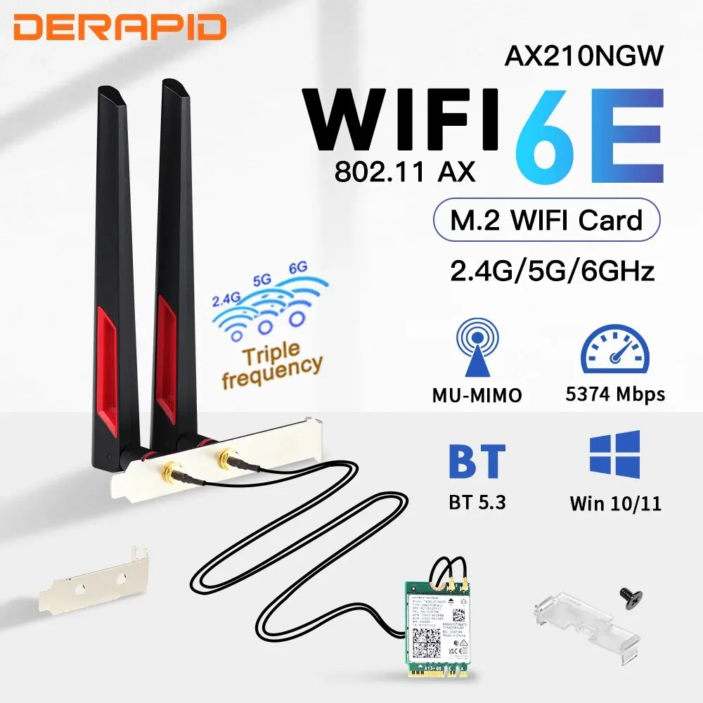 محول لاسلكي WiFi 6E AX210
