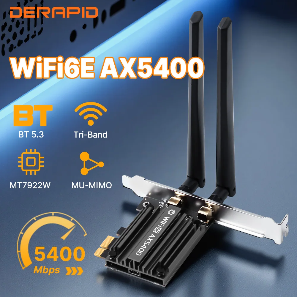محول WiFi 6E AX5400 بلوتوث 5.3