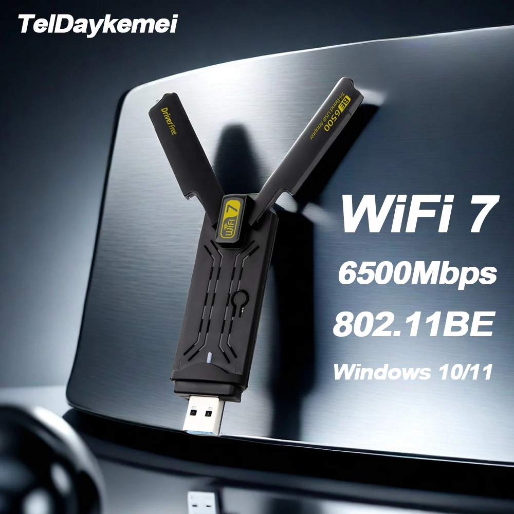 محول WiFi 7 ثلاثي الموجات USB
