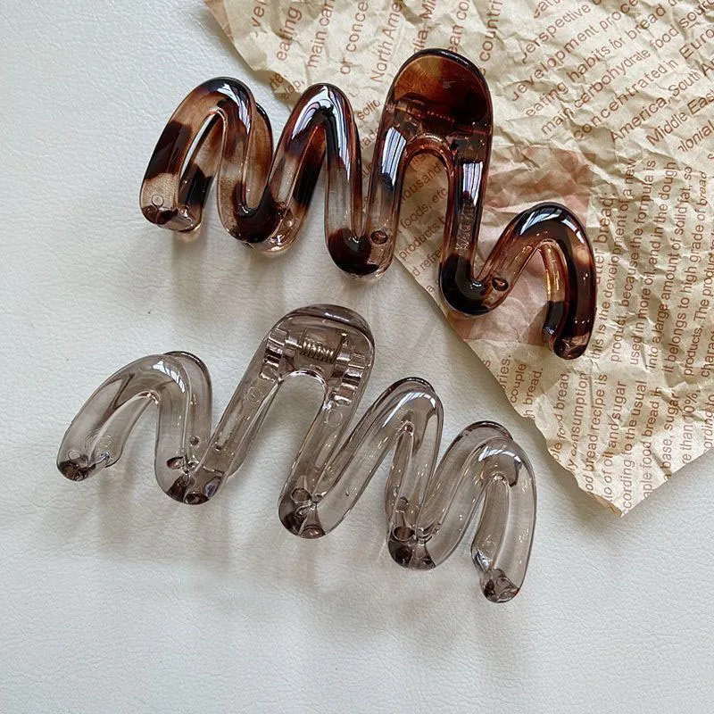 Elegant Amber Brown Hair Clip