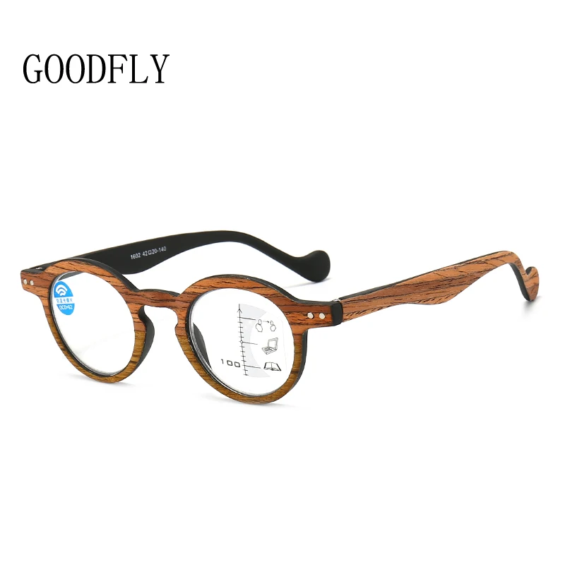 Wood Grain Multifocal Reading Glasses