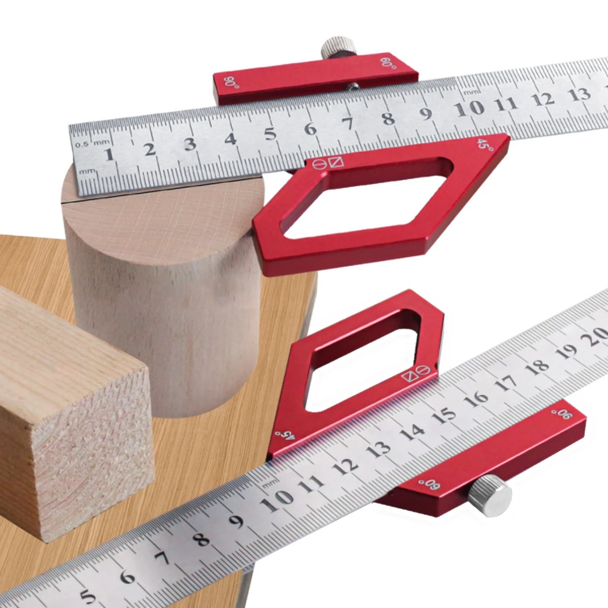 Precision Woodworking Steel Ruler Positioning Block