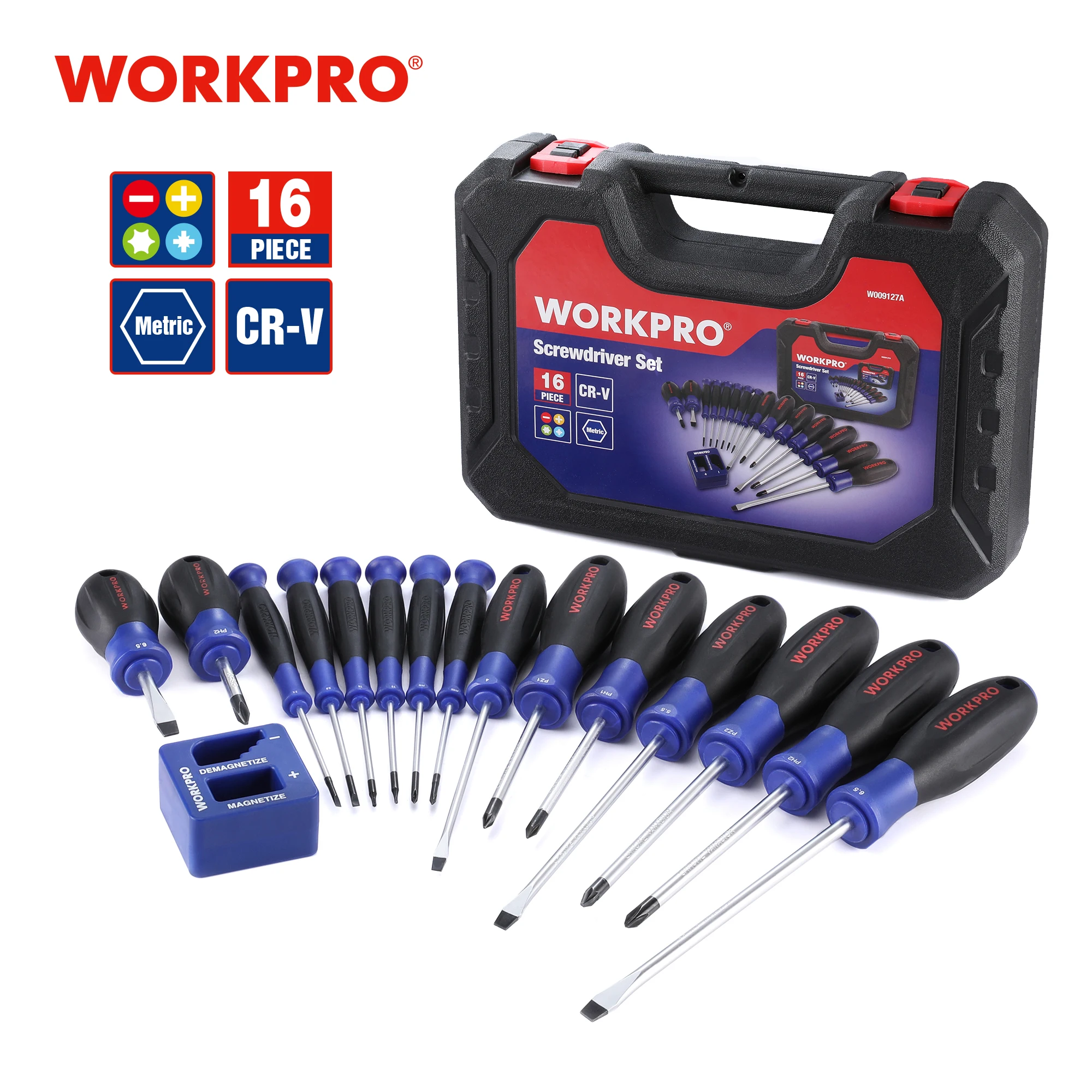 WORKPRO 16-Piece Magnetic Screwdriver Set