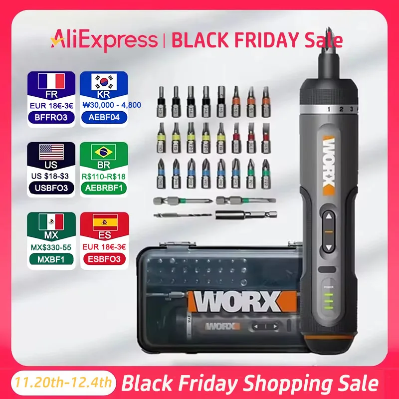 طقم مفك كهربائي محمول WORX WX242