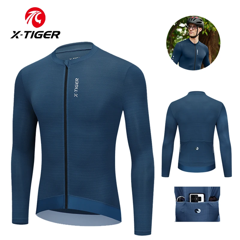 سترة دراجات X-TIGER للرجال الطويلة الأكمام