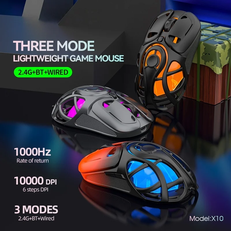 ماوس بلوتوث لاسلكي X10 خفيف الوزن