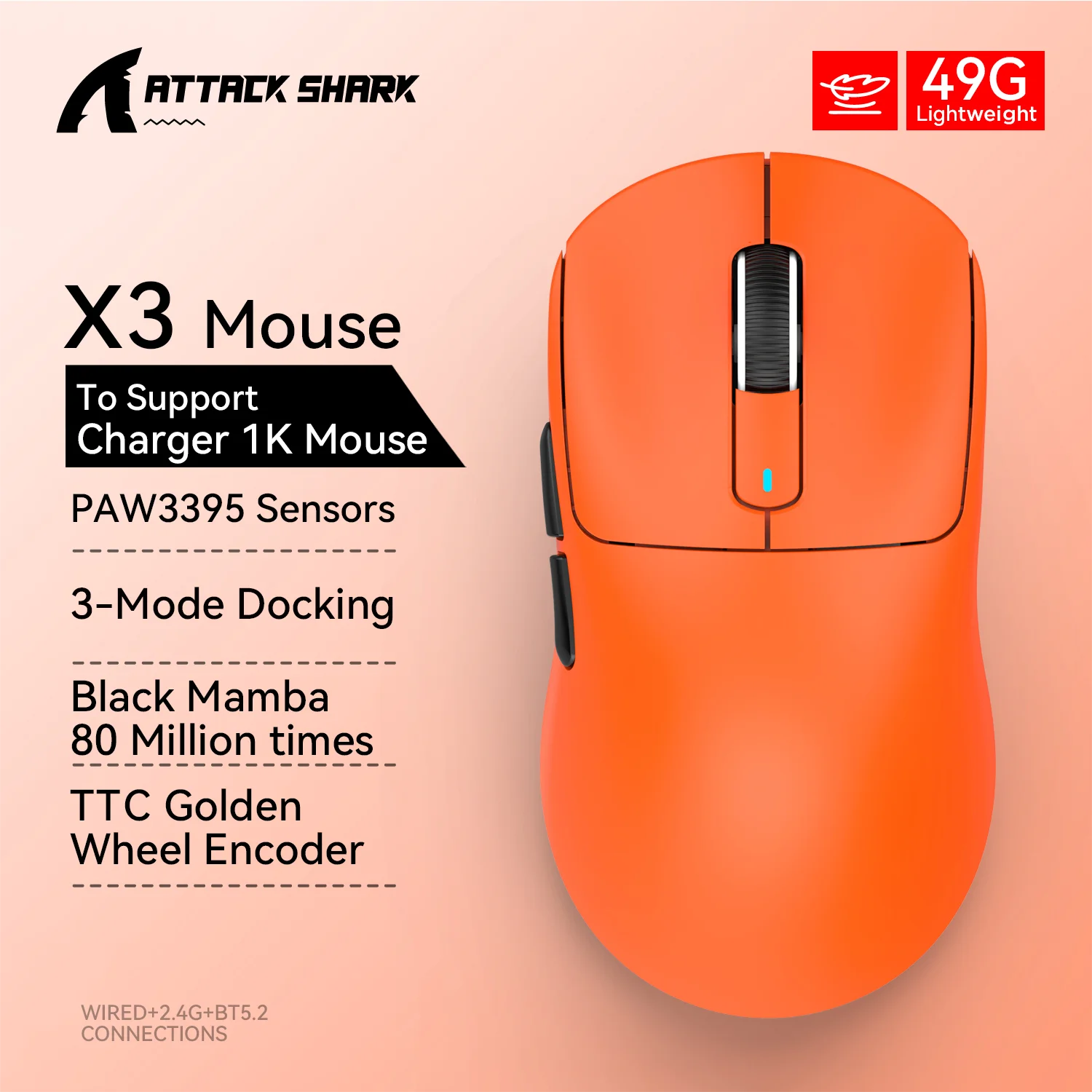 ماوس ألعاب X3 لاسلكي ATTACK SHARK