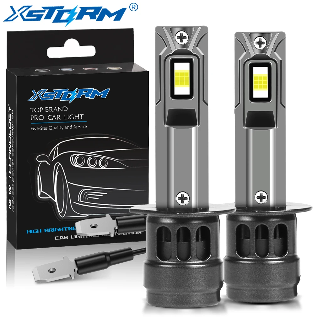لمبة XSTORM H1 H3 LED للمصابيح الأمامية