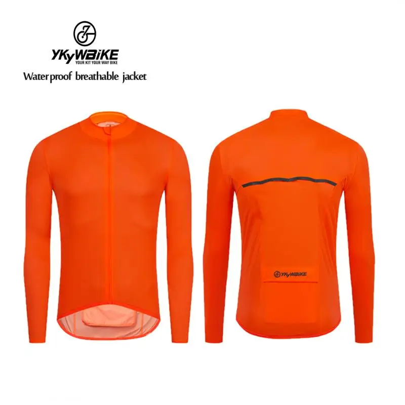 Men’s Pro Team Cycling Jacket Black Orange