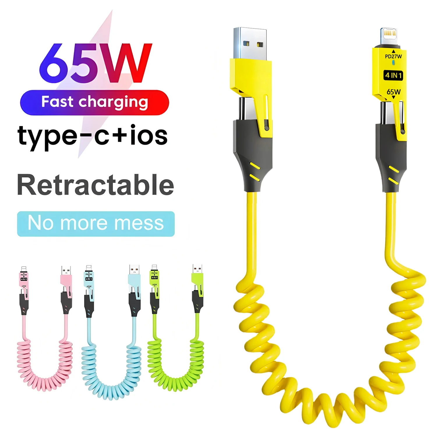 Zinc Alloy USB-C 4IN1 Fast Charging Cable