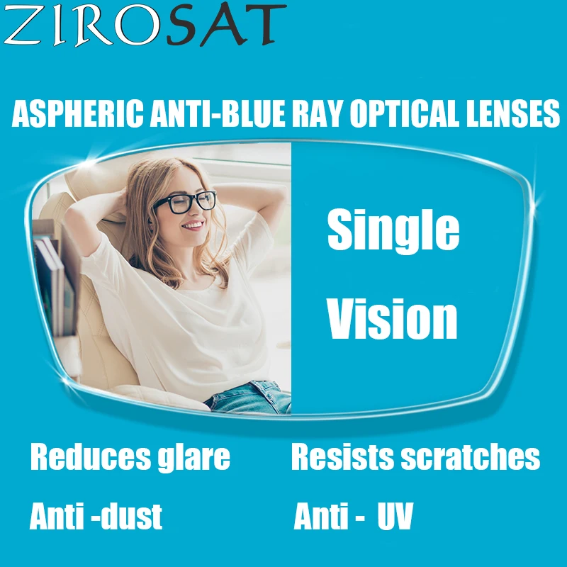 Anti Blue Ray Prescription Lenses CR-39