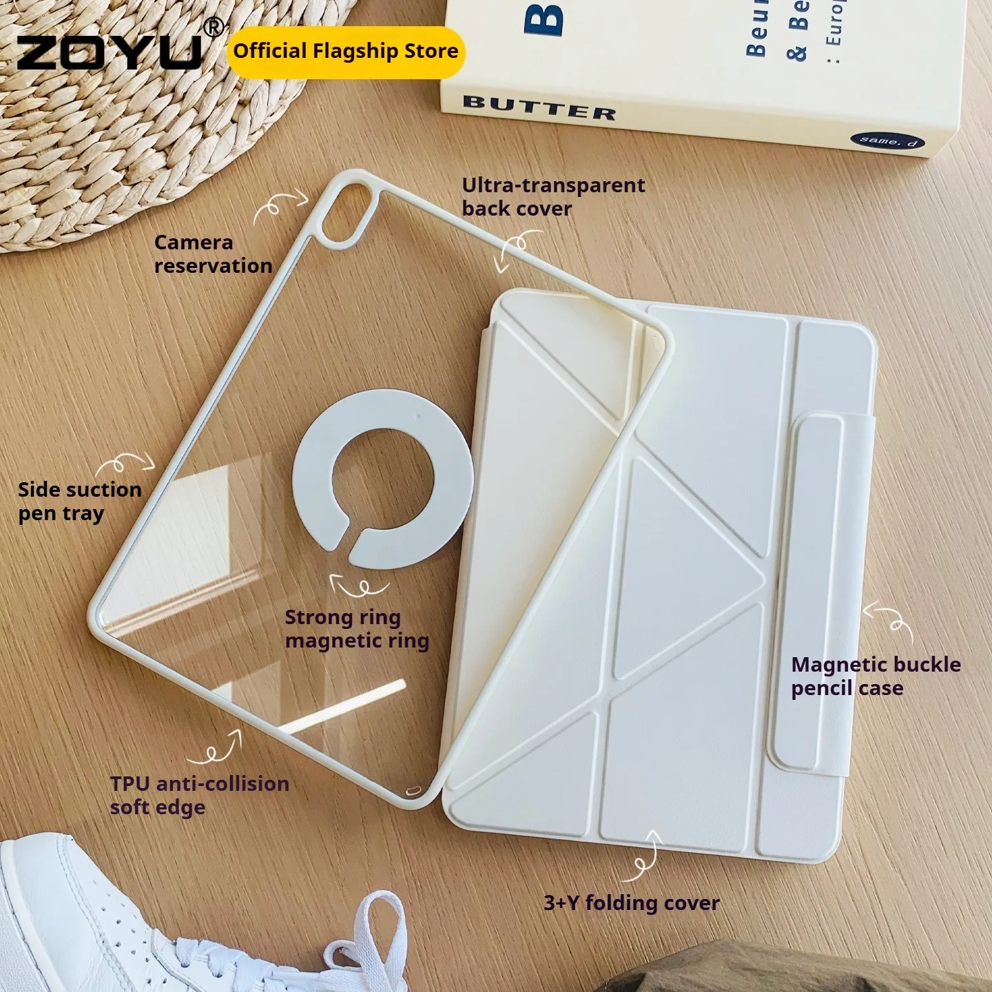 حافظة ZOYU القابلة للفصل لجهاز iPad
