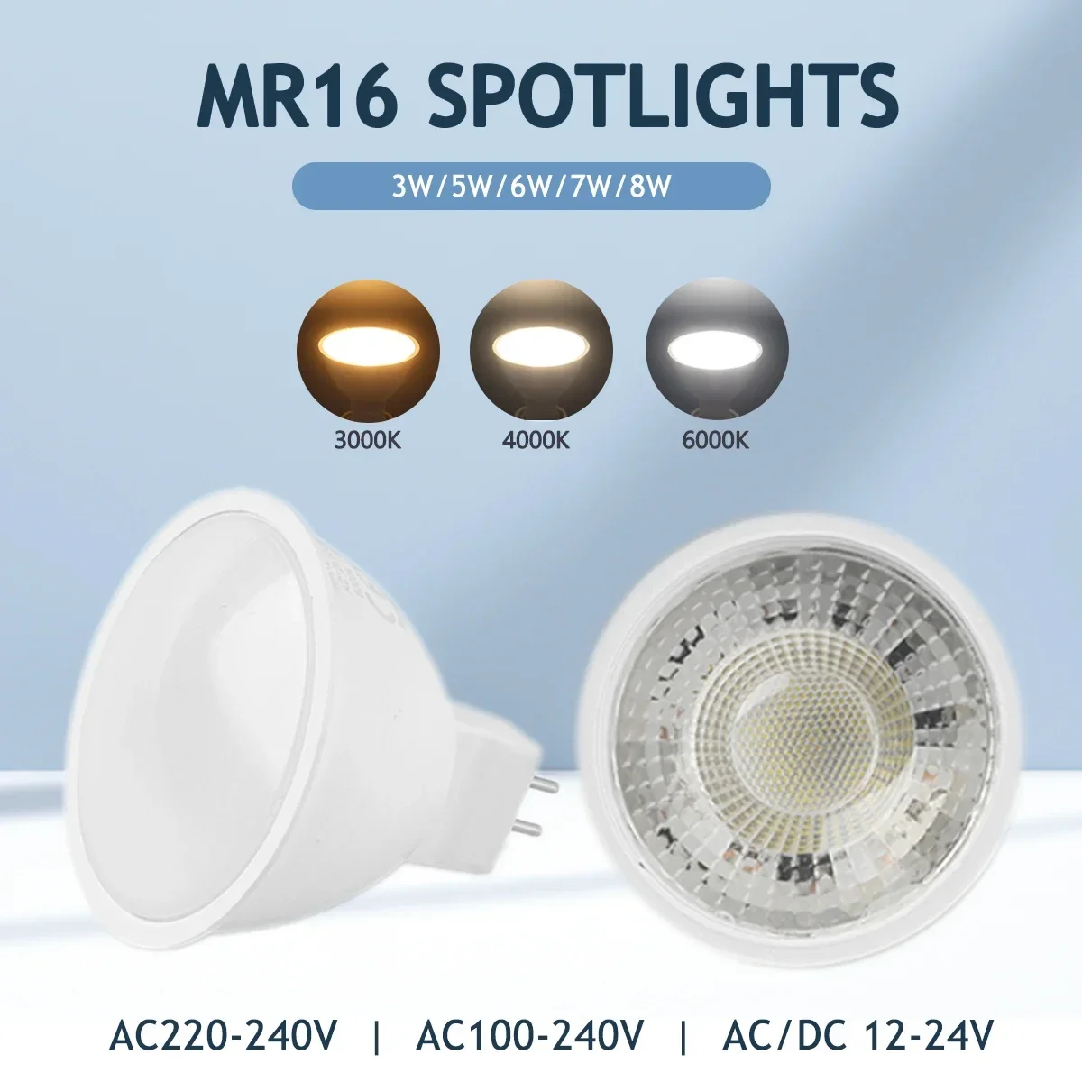 12 قطعة لمبة LED MR16 استبدال