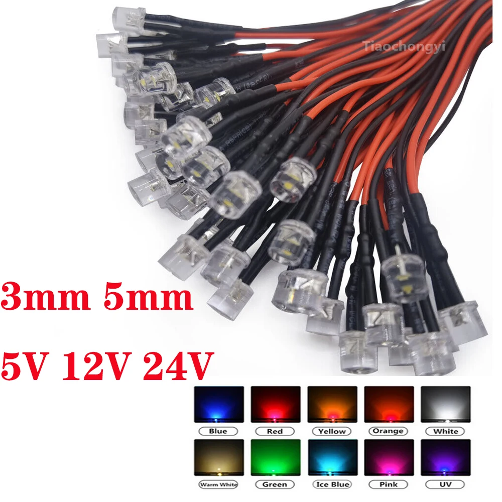 20 قطعة LED RGB قبل السلكية