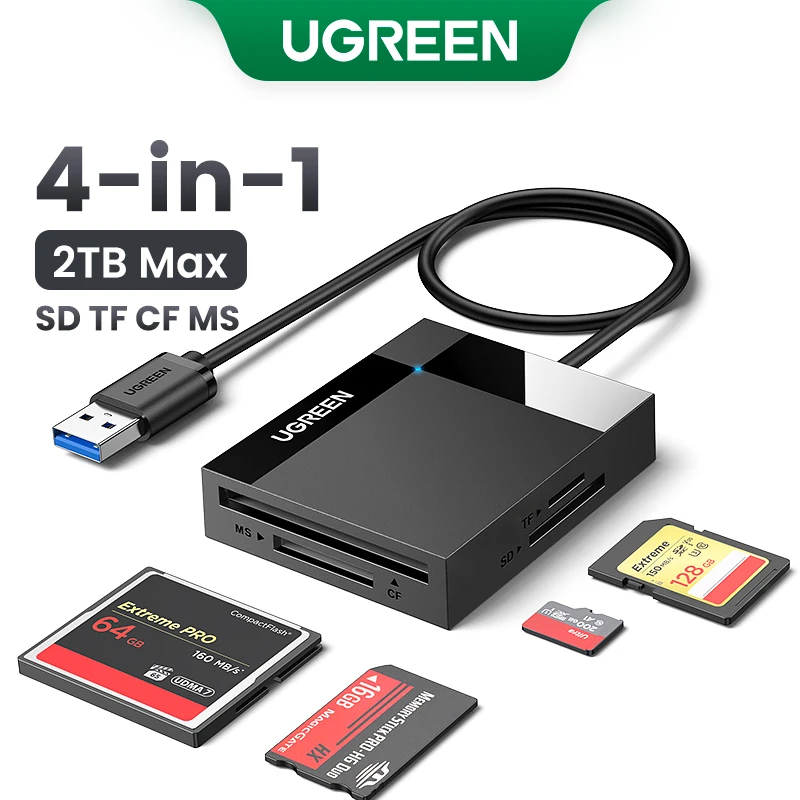 قارئ بطاقات 4 في 1 UGREEN