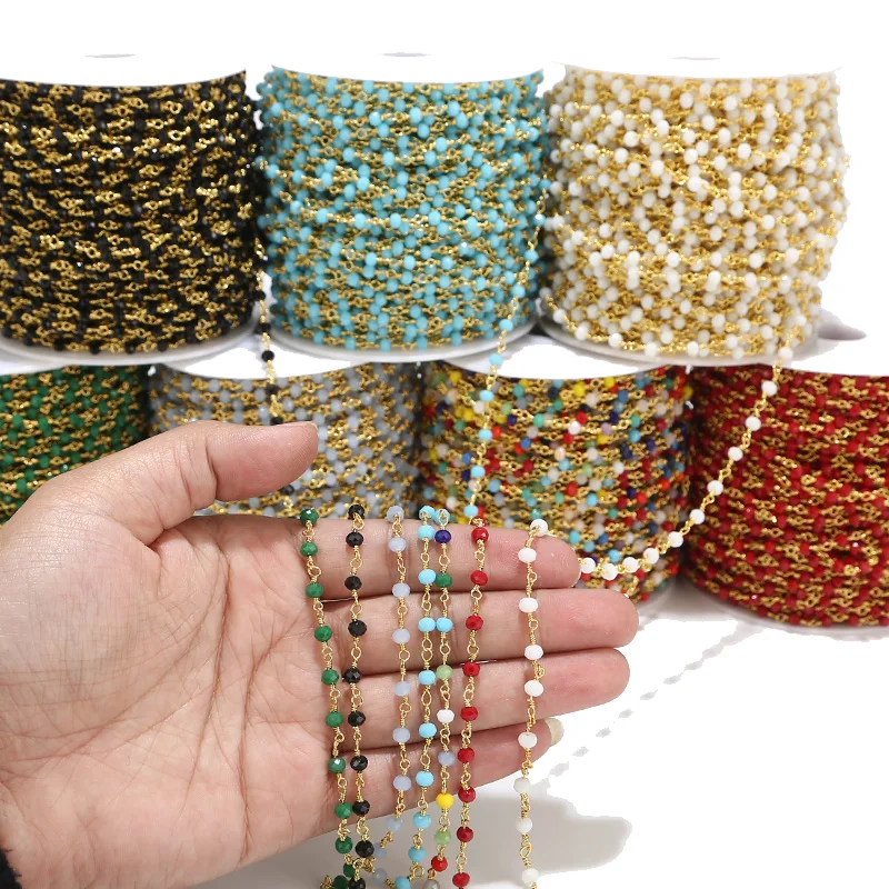 5 Meters Brass Rosary Beaded Chain