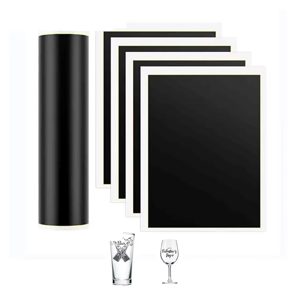 5 PCS Black Laser Engraving Marking Paper