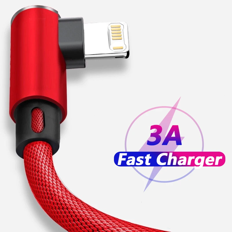 90 Degree USB Charging Cable for iPhone