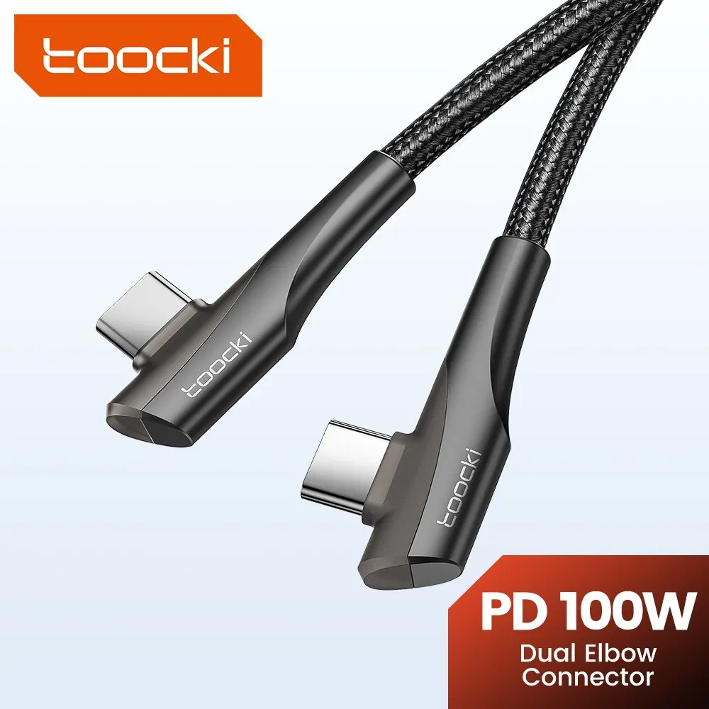 سلك بيانات كوع مزدوج 90 درجة USB C