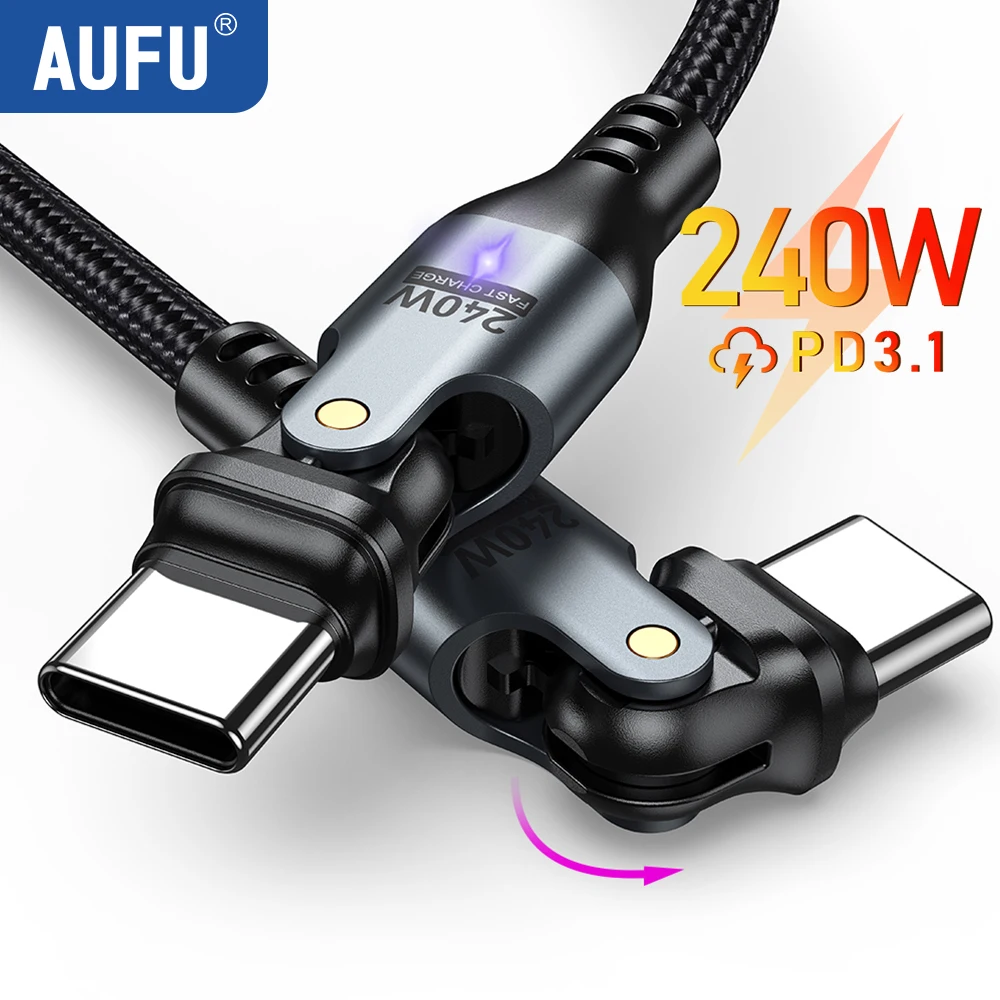 AUFU 240W Fast Charging USB C Cable