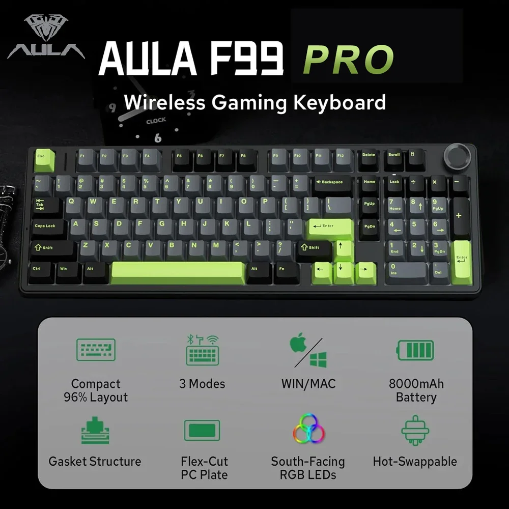 لوحة مفاتيح ميكانيكية للألعاب AULA F99PRO