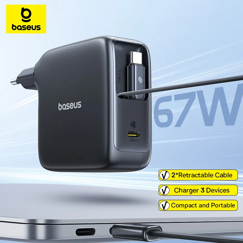 Baseus 67W GaN Fast Charger with Cables