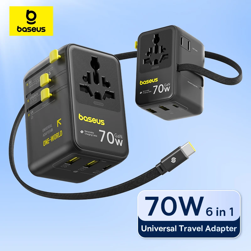 Baseus 70W Universal Travel Charger Adapter