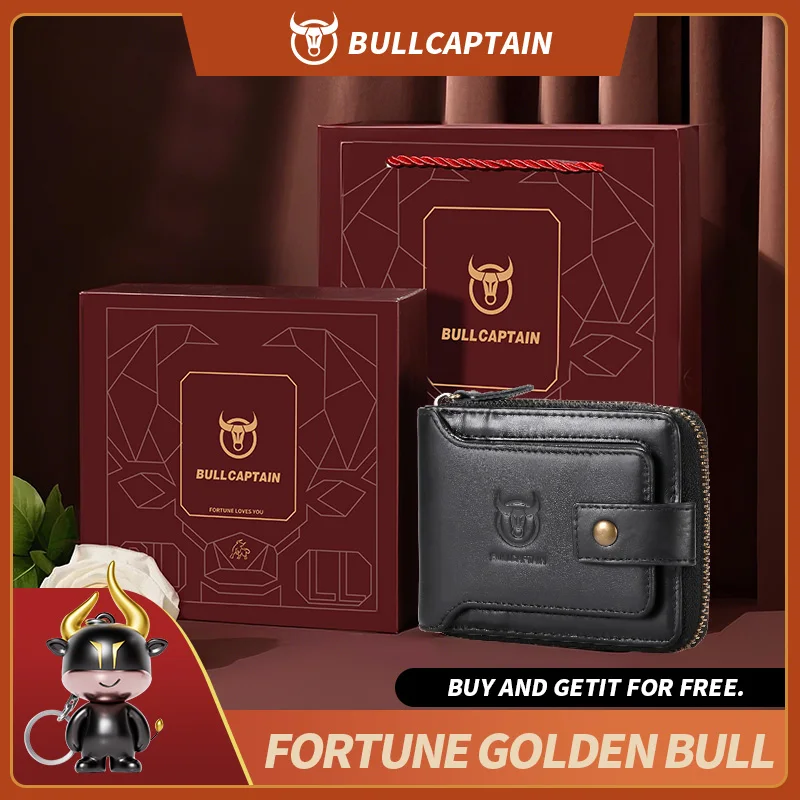 BULLCAPTAIN Men’s Genuine Leather Wallet