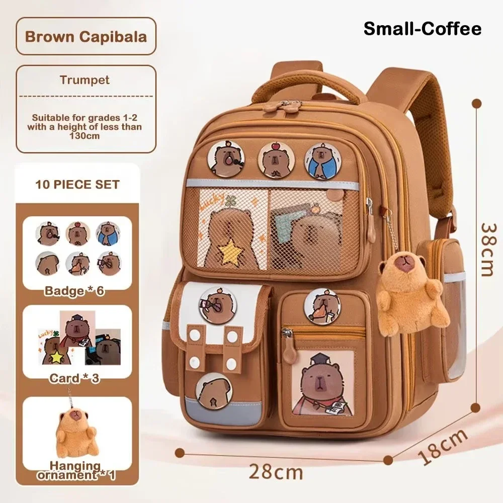 Capybara Waterproof School Bag for Students