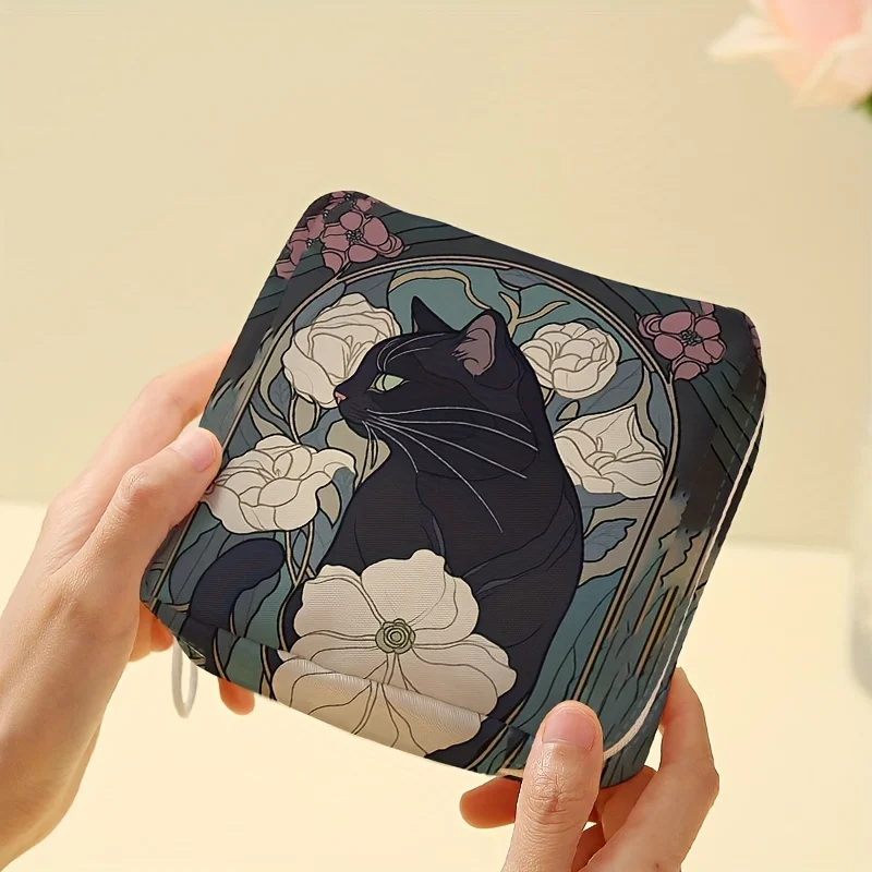 Cat Pattern Sanitary Napkin Storage Bag