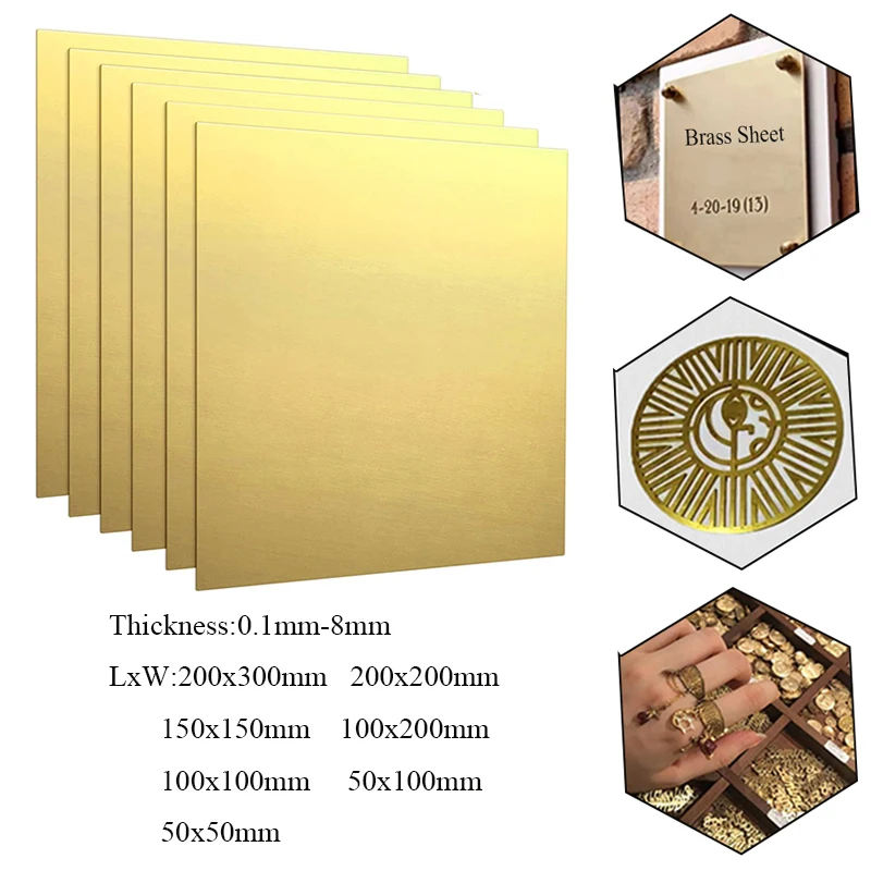CNC Brass Sheet for DIY Projects