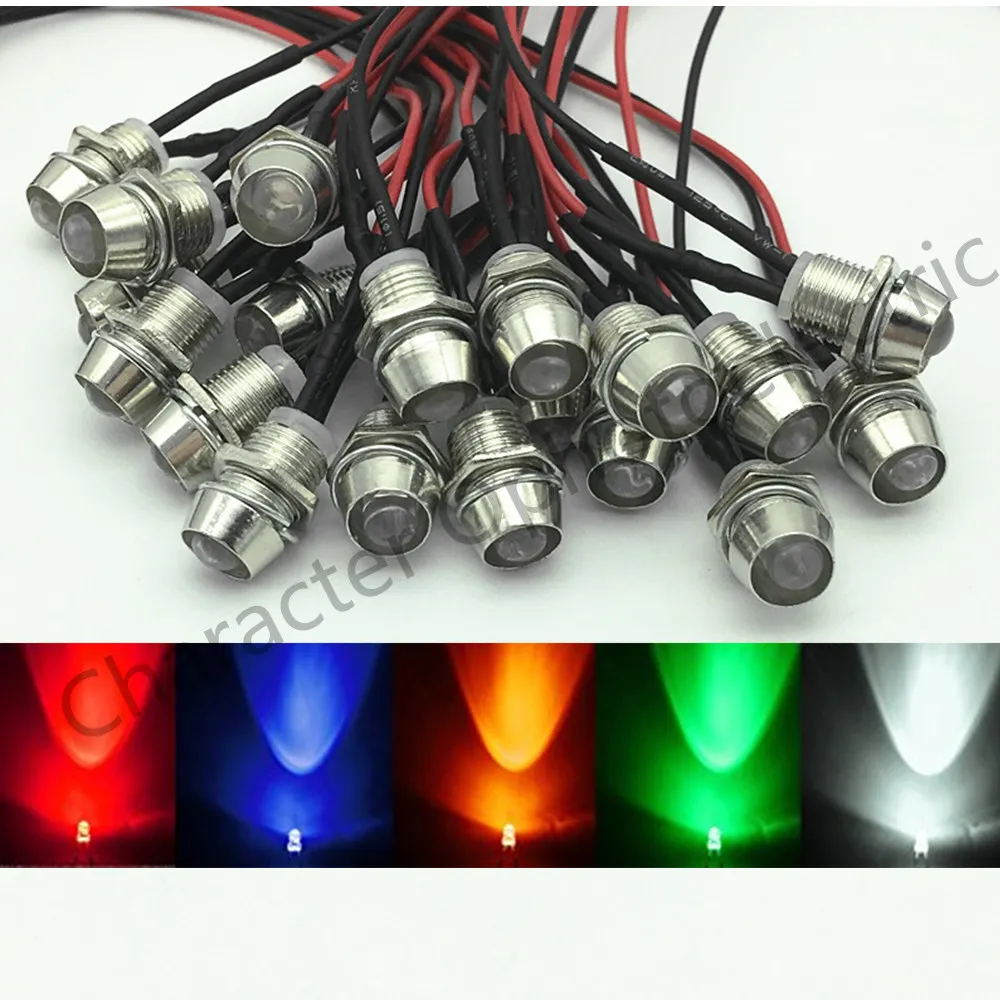 Colorful 12V LED Metal Indicator Lights