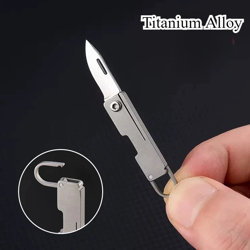 Compact Titanium Folding Knife for Outdoor Use