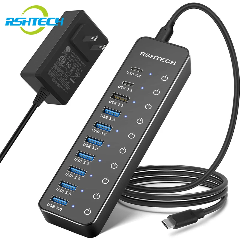 محور C USB متعدد المنافذ للكمبيوتر