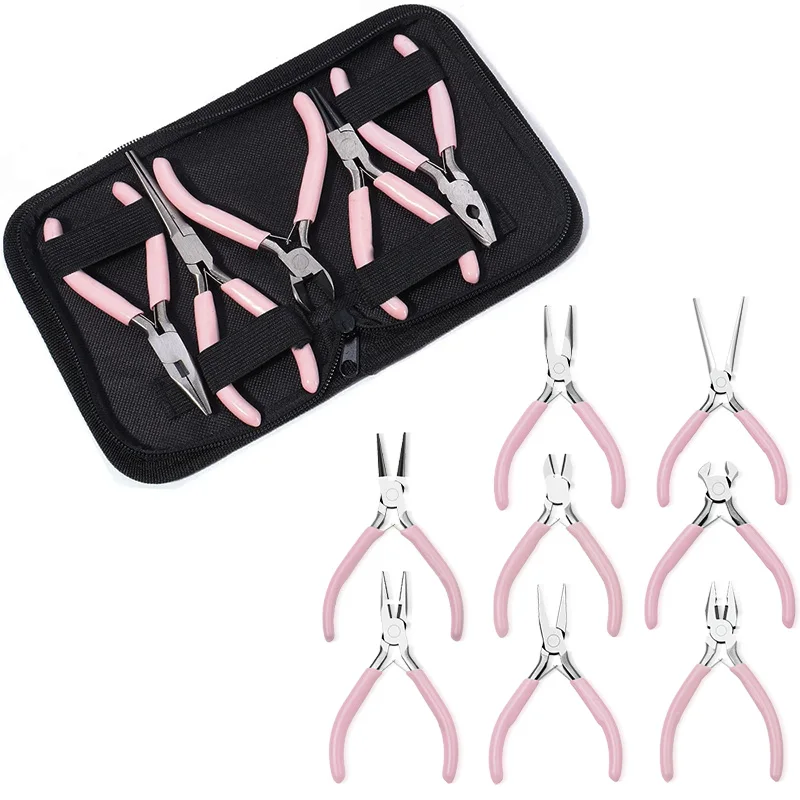 Cute Pink Anti-Slip Jewelry Pliers Kit