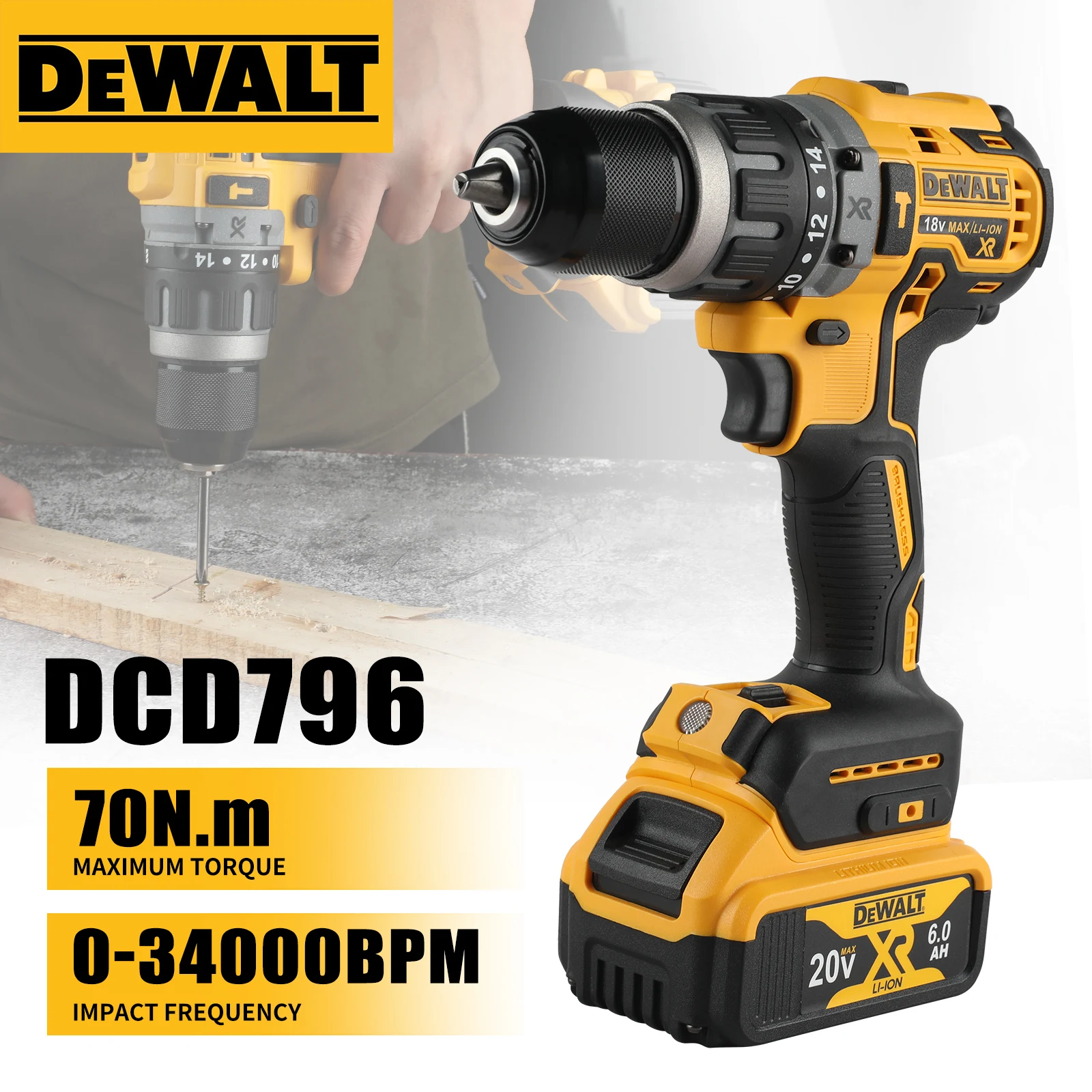 Dewalt 20V Cordless Brushless Impact Drill