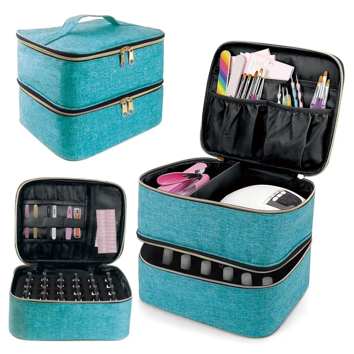 Double Layer Nail Polish Organizer Tote