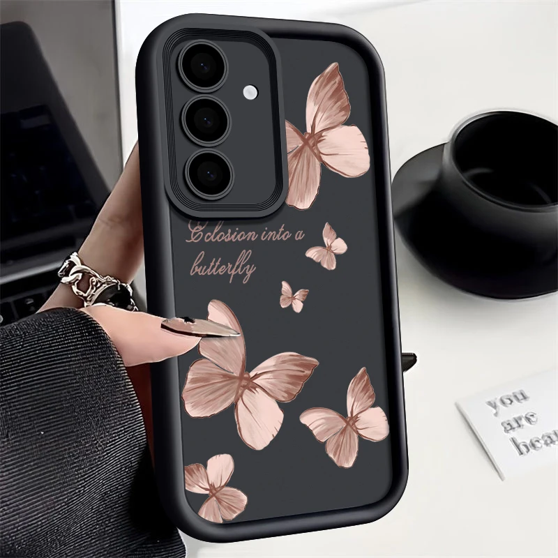 Gold Butterfly Soft TPU Phone Case
