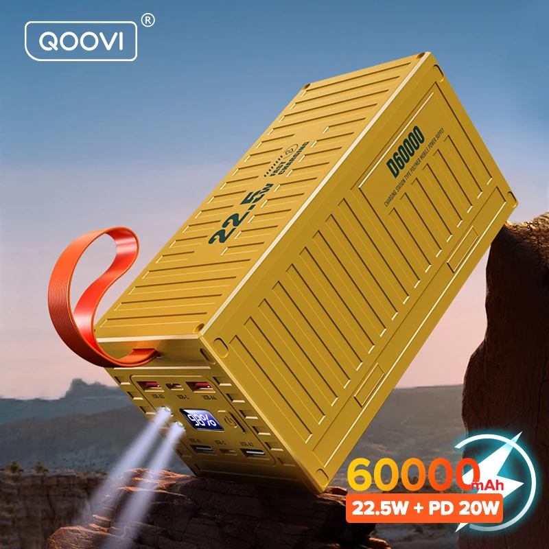 High Capacity QOOVI 60000mAh Power Bank