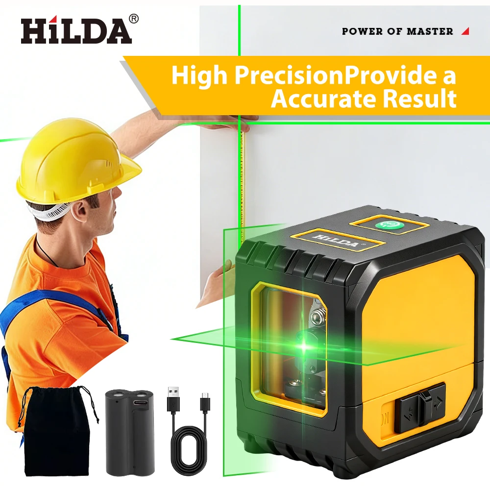 HILDA Mini 2-Line Green Laser Level