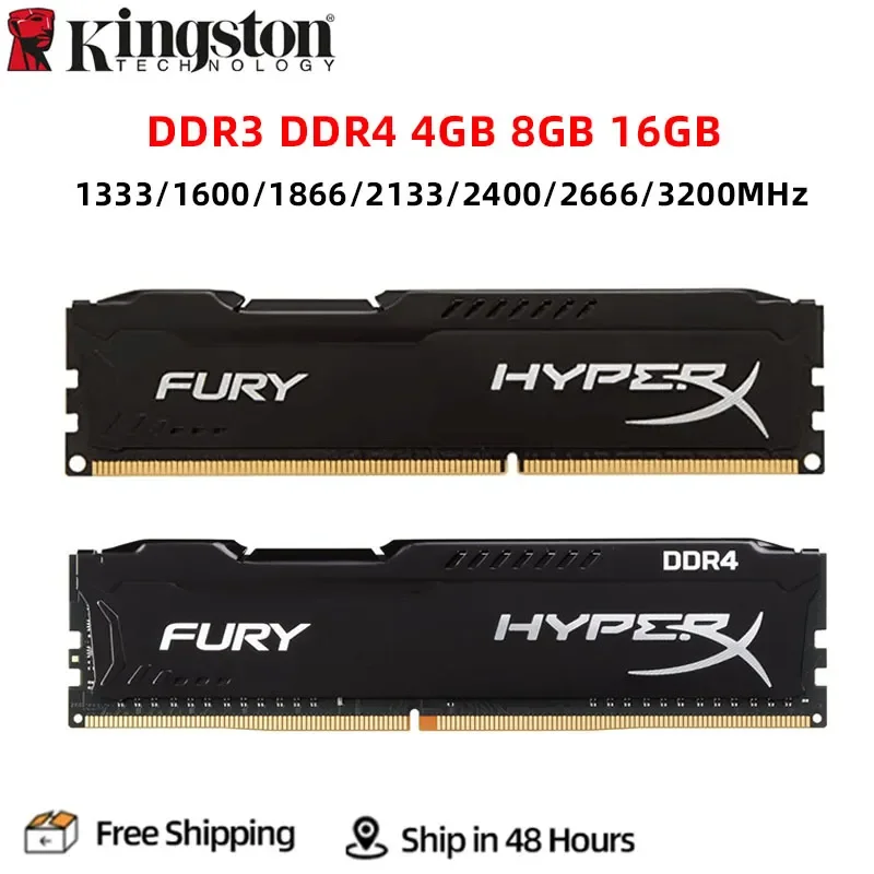 رام HyperX Fury DDR3 DDR4 بسعات مختلفة