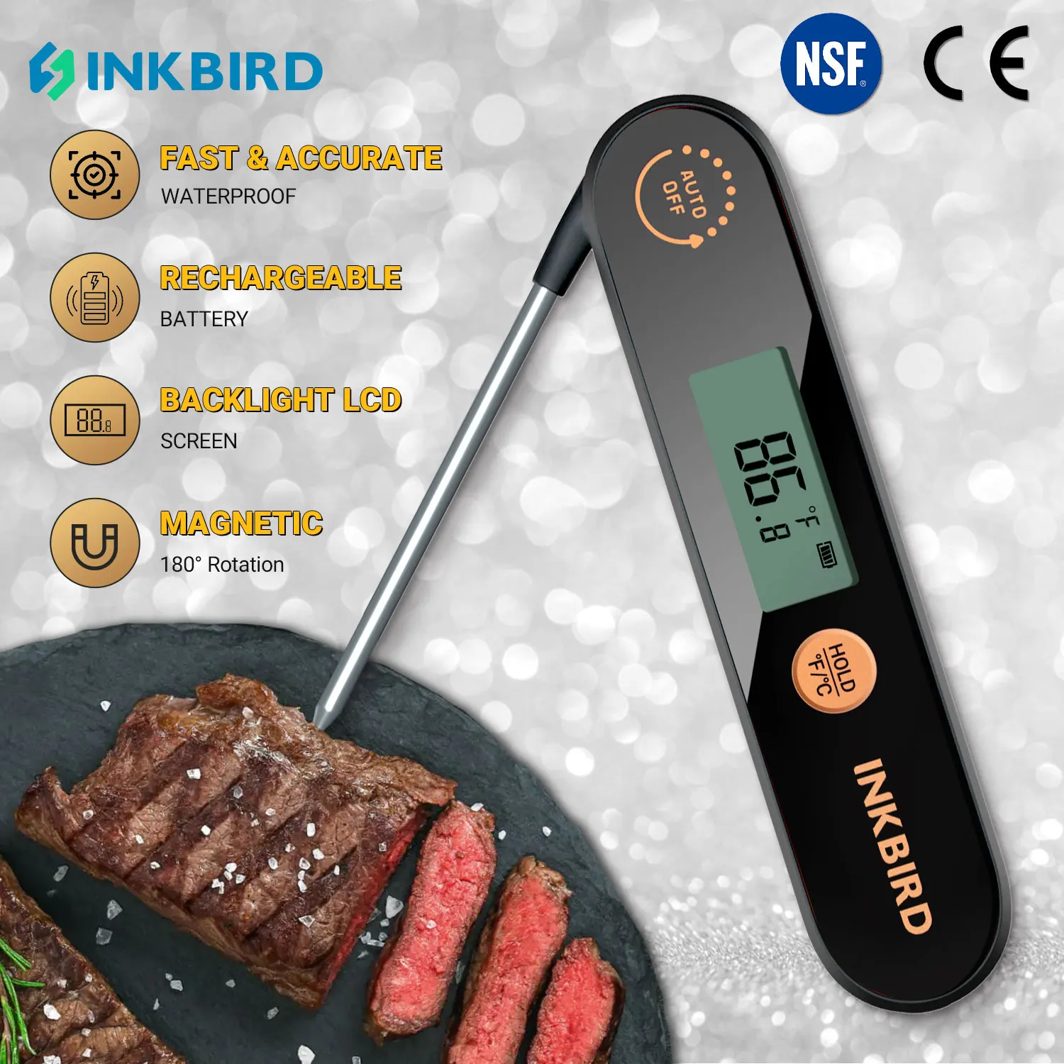 INKBIRD IHT-1X Handheld Meat Thermometer