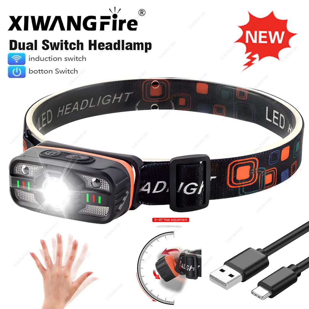 مصباح أمامي LED قابل لإعادة الشحن