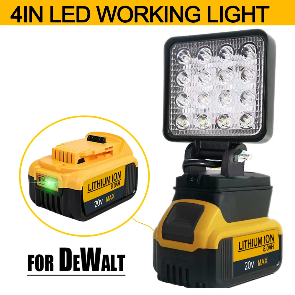 مصباح ديوالت LED محمول يعمل بالبطارية