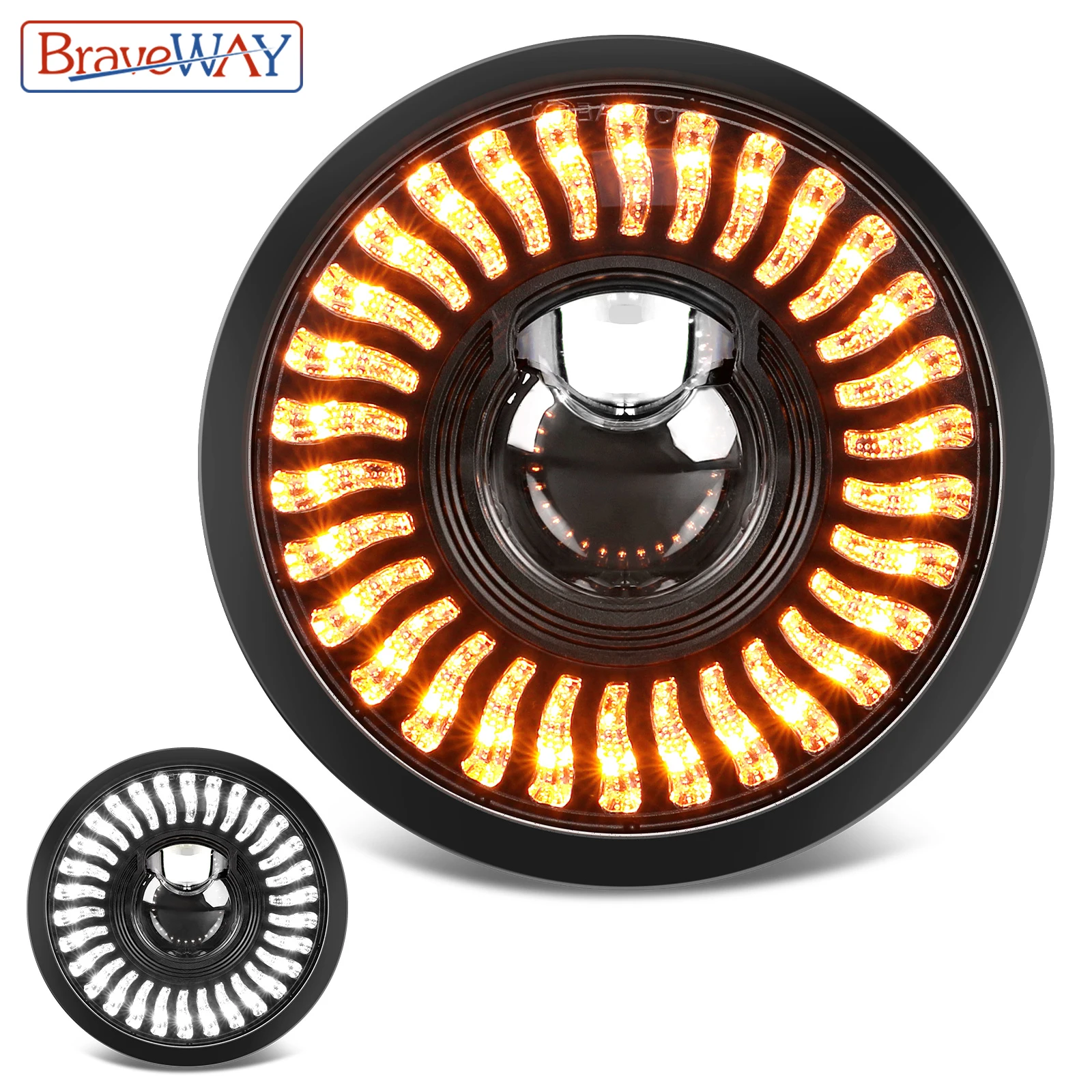 مصباح LED مستدير للدراجات النارية