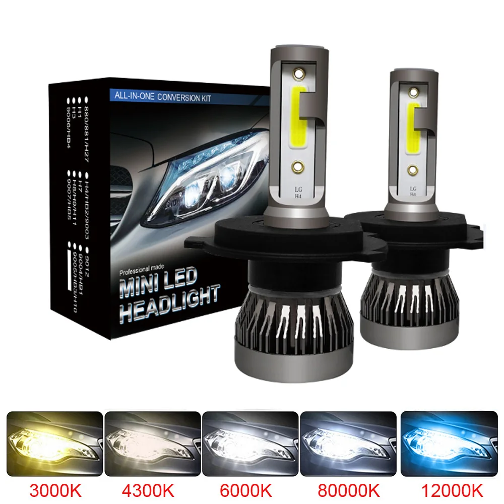 مراجعة لمبات LED سيارة 20000LM: أداء مذهل وتوافق مع H1، H3، H4، H7 وغيرها!